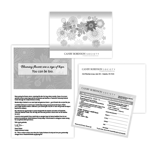Direct Mail Design for Canby Robinson Society-Vanderbilt Medical Center